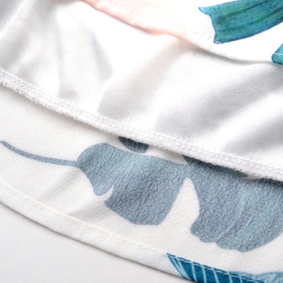 Spaghetti Strap Palm Leaf Dress - Picture 7 of 8